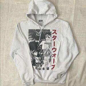 Star Wars White Graphic Hoodi